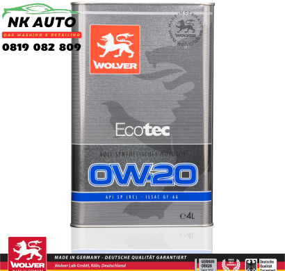 Dầu Nhớt Wolver Ecotec 0W-20 4L