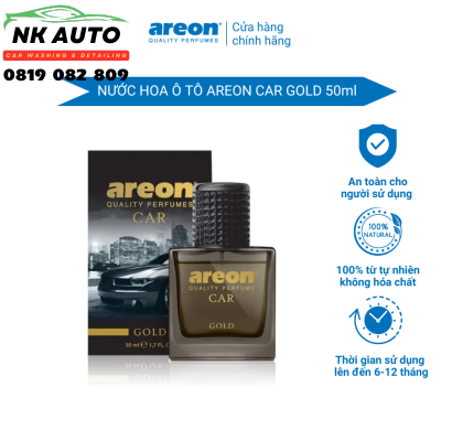 Nước hoa ô tô Areon Car Gold Perfume chai xịt 50ml