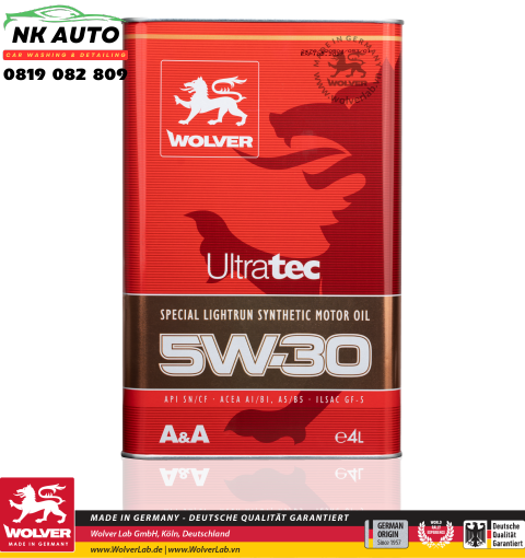 Dầu Nhớt Wolver UltraTec A1 5W-30 4L
