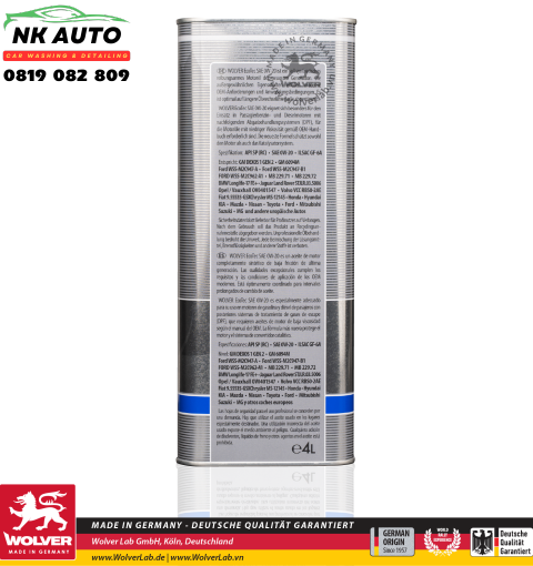 Dầu Nhớt Wolver Ecotec 0W-20 4L