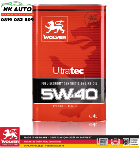 Dầu Nhớt Wolver UltraTec 5W-40 4L