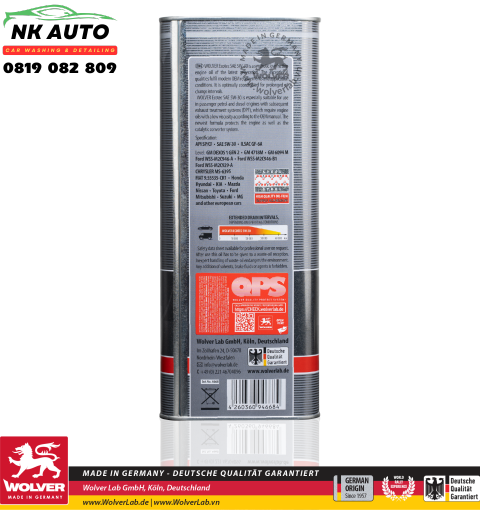 Dầu Nhớt Wolver Ecotec 5W-30 4L