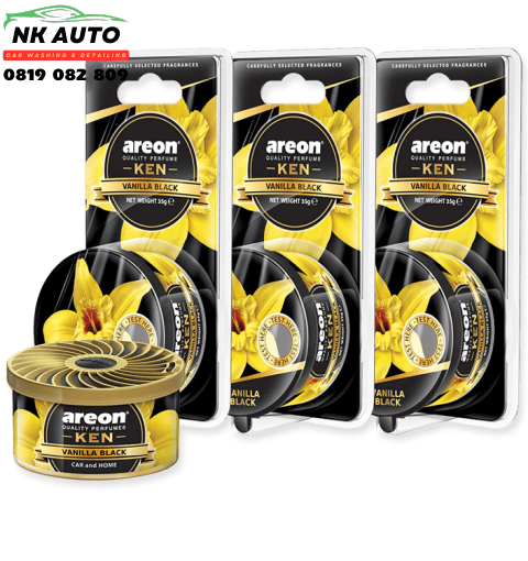 Sáp thơm ô tô Areon Ken Vanilla Black