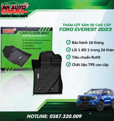 Thảm lót sàn ô tô Ford Everest 2023 3D cao cấp