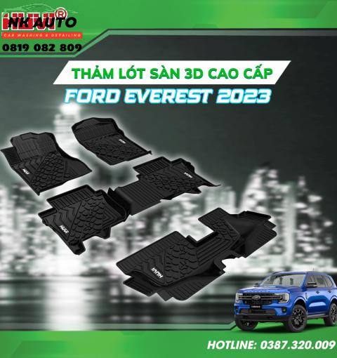 Thảm lót sàn ô tô Ford Everest 2023 3D cao cấp